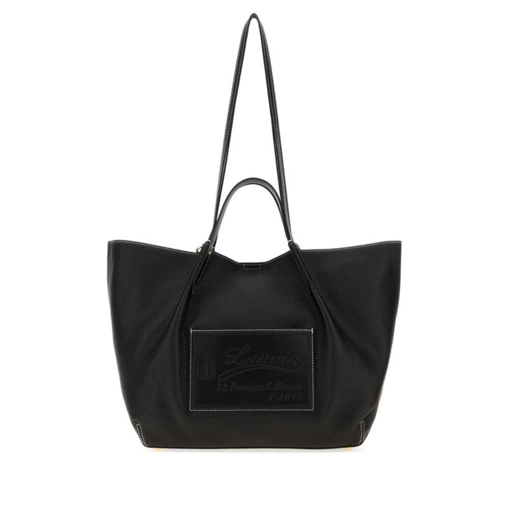 Lanvin Women Black Leather Shopping Bag